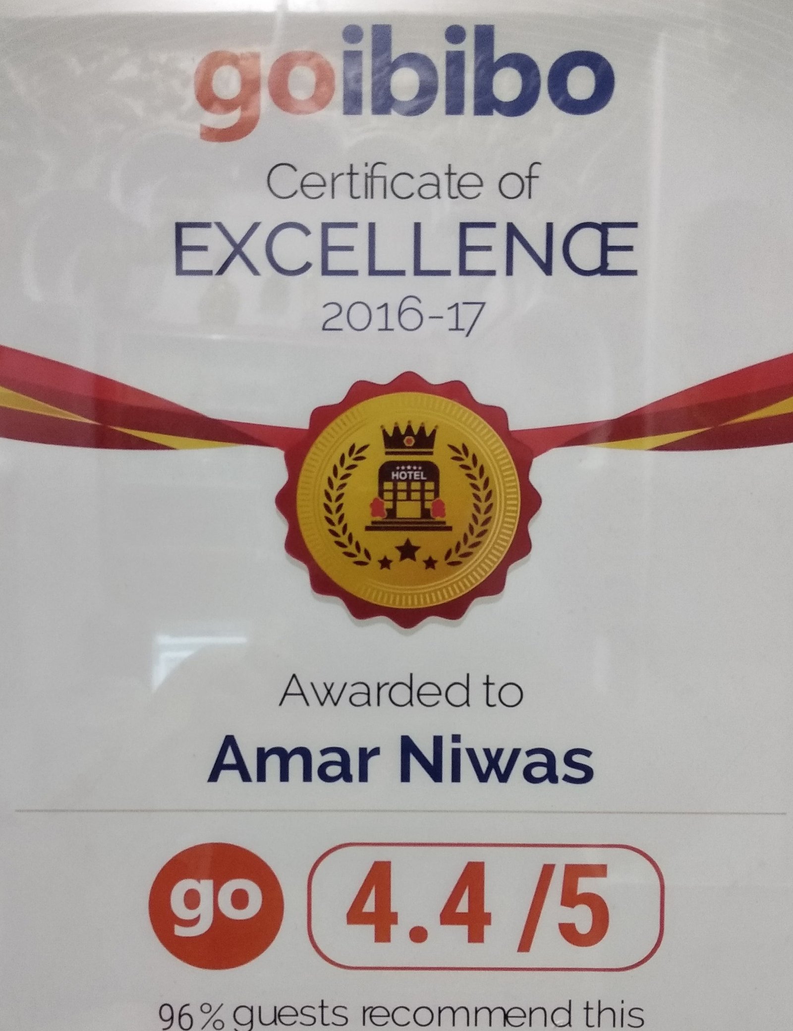 Goibibo certificate